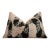 Luxury Black and Natural Silk Velvet Ikat Lumbar Pillow 16x24 Inch With Down Insert For Sale