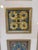 Wood Late 19th–early 20th Century, Three Colorful Antique French Majolica Tiles, Newly Framed With Linen Mat For Sale - Image 7 of 12