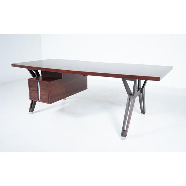 1950s Mid-Century Modern Desk attributed to Ico Parisi for Mim Roma, Italy, 1950s For Sale - Image 5 of 18