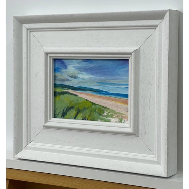 Angela Wakefield Miniature Beach Landscape of East Coast of Scottish Highlands by British Artist, 2022, Framed For Sale - Image 4 of 9