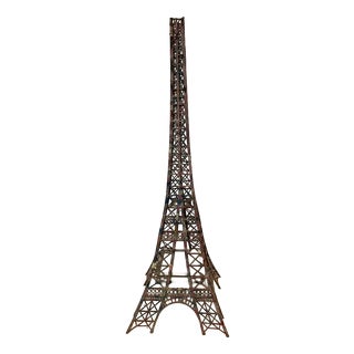 Eiffel Tower in Flat Iron and Patinated Angle Iron, 1900s For Sale