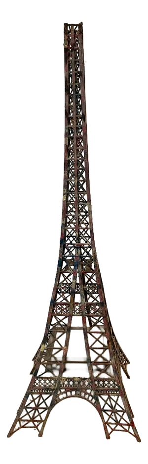 Eiffel Tower in Flat Iron and Patinated Angle Iron, 1900s