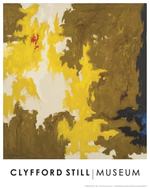 Clyfford Still Abstract Expressionist "Ph - 321" Offset Lithograph Print Museum Poster, 1948