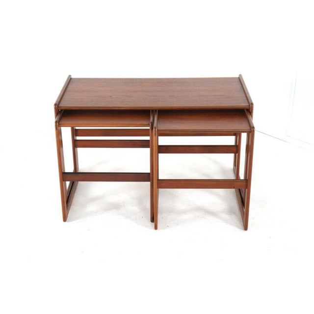 Vintage Nesting Tables by Arne Hovmand Olsen for Mogens Kold, 1960s, Set of 3 For Sale - Image 11 of 14