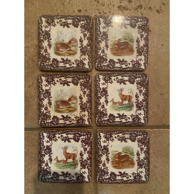 1990s Spode Woodland Collection Coasters - Set of 6 For Sale - Image 5 of 5
