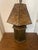 Metal Vintage Shaker Metal Table Lamp With an Amber Mica Hexagonal Lamp Shade For Sale - Image 7 of 12