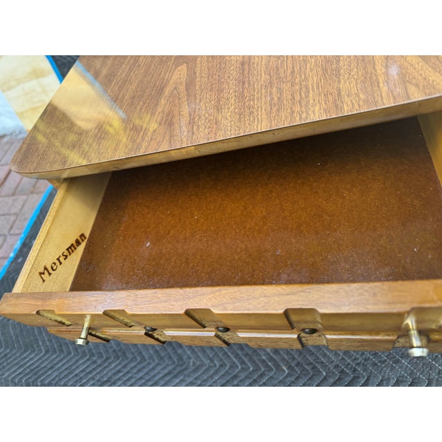 Brown Vintage Mersman Mid Century Side Table For Sale - Image 8 of 11