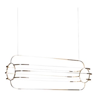 Large Daniel Becker 'Charlotte' Brass Sculptural Chandelier for Moss Objects For Sale