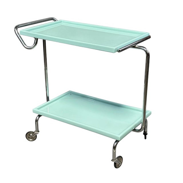 Vintage Bauhaus Chrome Trolley by Robert Slezák, 1930s For Sale