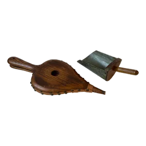 1970s Wooden Bellows - Set of 2