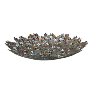 Vintage Pierced Metal Grillwork Bowl