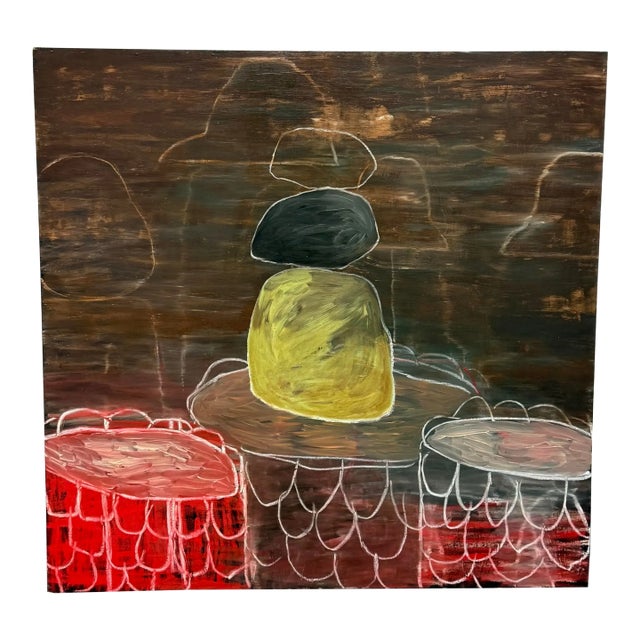 Circa 1998 Andrea Vonoit “Cap Dance” Original Oil Painting. For Sale