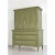 Mid Century Transitional Highboy Dresser by American of Martinsville in Olive Green - Newly Painted For Sale In Chicago - Image 6 of 13