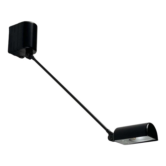 Vintage Italian Black Daphinette Classic Wall Lamp by Tommaso Cimini for Lumina, 1980s For Sale