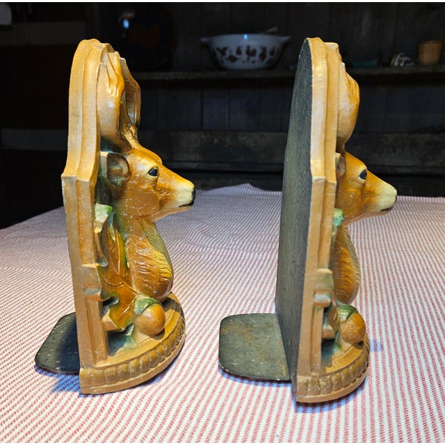 Vintage Deer Head Bookends For Sale - Image 9 of 12