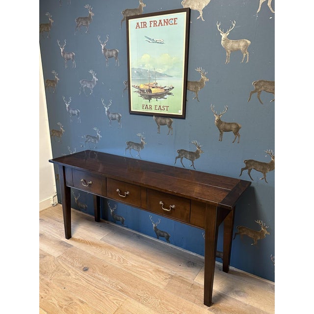 Vintage Cherrywood Console Table, 1990s For Sale - Image 3 of 10