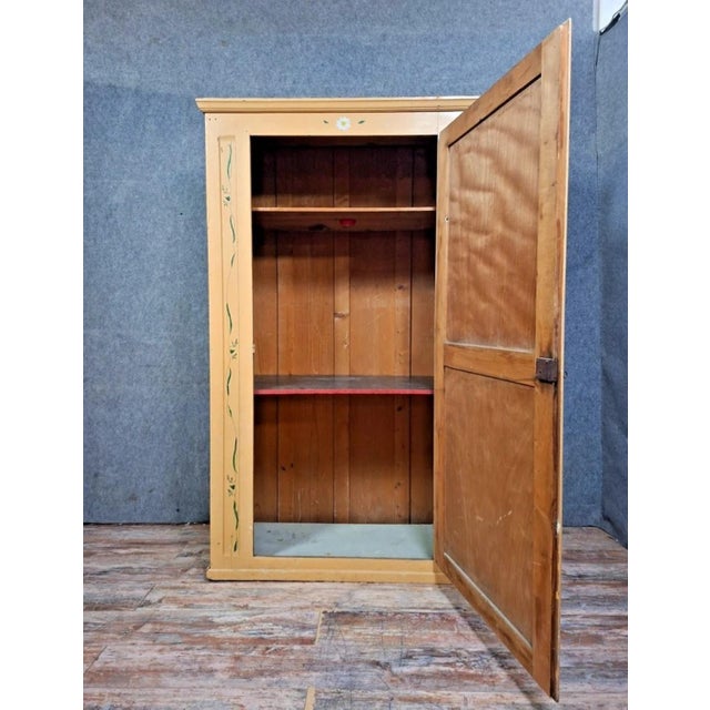 Wood Traditional Folk Cabinet in Wood For Sale - Image 7 of 11