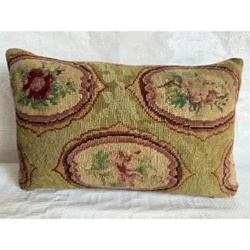 Modern 1856 English Needlework Pillow For Sale - Image 3 of 3