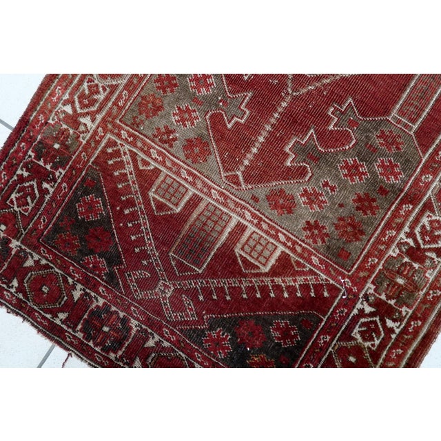 1920s, Antique Turkish Konya Handmade Prayer Rug 3 X 4 For Sale - Image 4 of 11