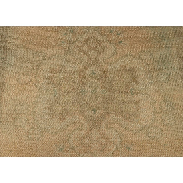 Turkish Mini Rug Oriental Hand Knotted Vintage Rug 1'10" x 3'1" #21030 For Sale - Image 4 of 8
