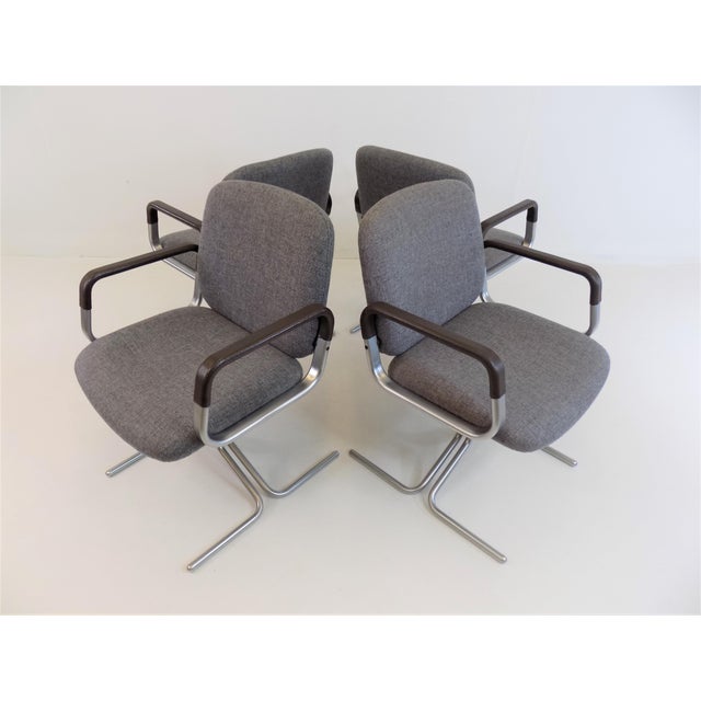 150 Conference Chairs by Herbert Hirche for Mauser Werke Waldeck, 1960s, Set of 4 For Sale - Image 4 of 18