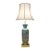 Vintage Neoclassical Hand Painted Porcelain & Brass Lamp C1940 For Sale