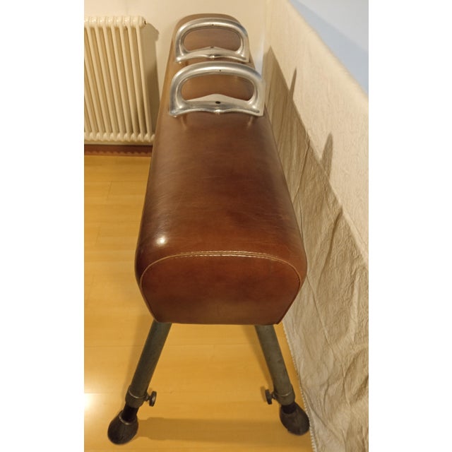 Professional Leather Gym Horse, Italy, 1950s For Sale - Image 9 of 18
