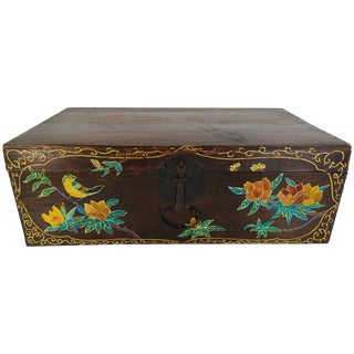 19th Century Hand-Painted Korean Trunk For Sale