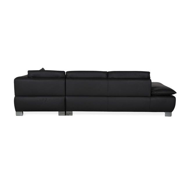 Black Leather Volare Corner Sofa with Manual Function from Koinor For Sale - Image 11 of 14