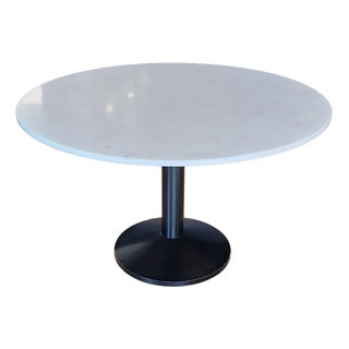 TL30 Round Metal and Marble Table by Franco Albini and Franca Helg for Poggi, Italy, 1960s For Sale