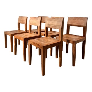 Vintage Teak Dining Chairs, Set of 6 For Sale