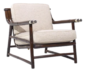 John Wisner for Ficks Reed Mid Century Bamboo Lounge Chair