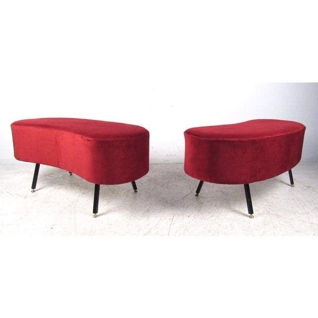 MidCentury Style Kidney Shaped Ottoman or Stool Chairish