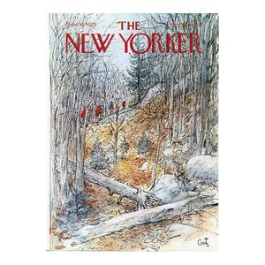 1975 Vintage New Yorker Cover, November 10 (Arthur Getz), Original New Yorker Magazine Cover, Sports, Autumn, Hiking