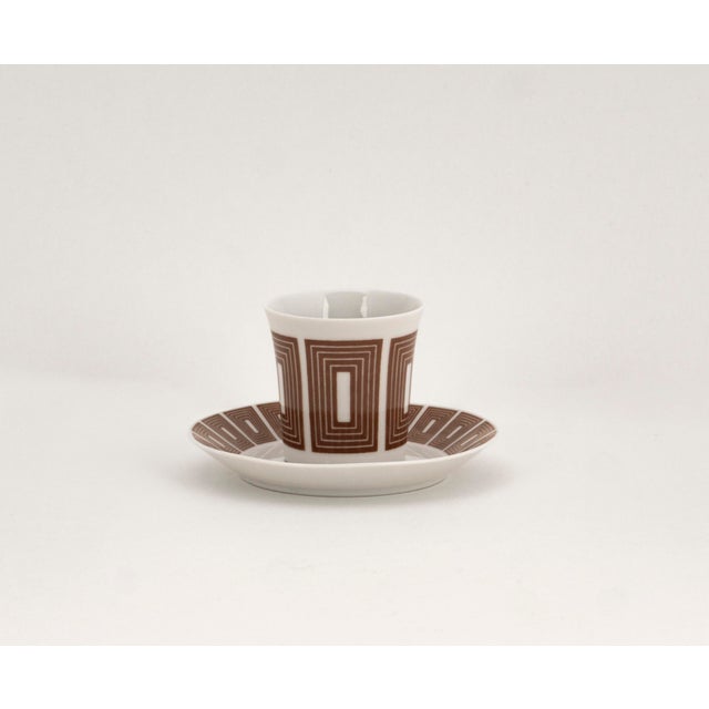 Mid-Century Modern Porcelain Coffee Cup by Fürstenberg, 1960s, Set of 2 For Sale - Image 6 of 9