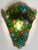 A delightful and colorful Murano glass sconce. This is one of six in my collection and each has its own color story.