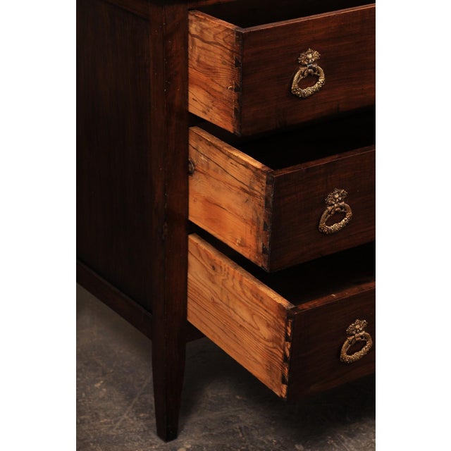 19th C. French Walnut Commode, Clean Lines For Sale - Image 11 of 11