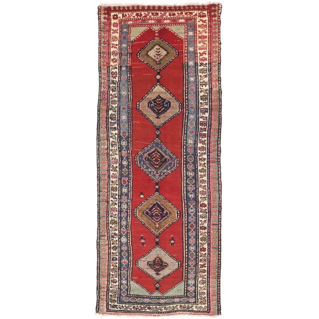1920s Antique Hand-Knotted Caucasian Runner Rug For Sale - Image 13 of 13