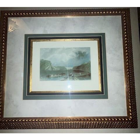 Sculpture Materials 19th Century Framed Hand-Colored Engraving "View on the Susquehanna" After w.h. Bartlett For Sale - Image 7 of 8