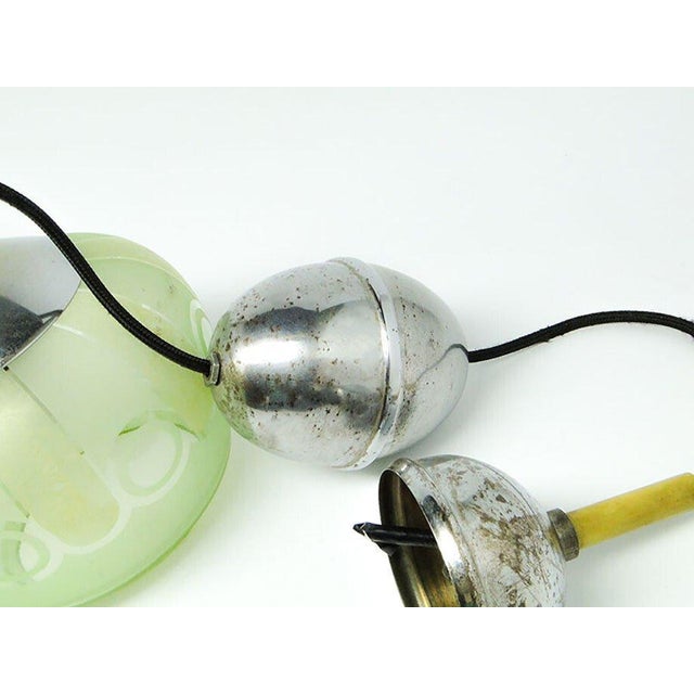 Mid-Century Modern Mid-Century Glass Pendant Lamp, 1950s For Sale - Image 3 of 9