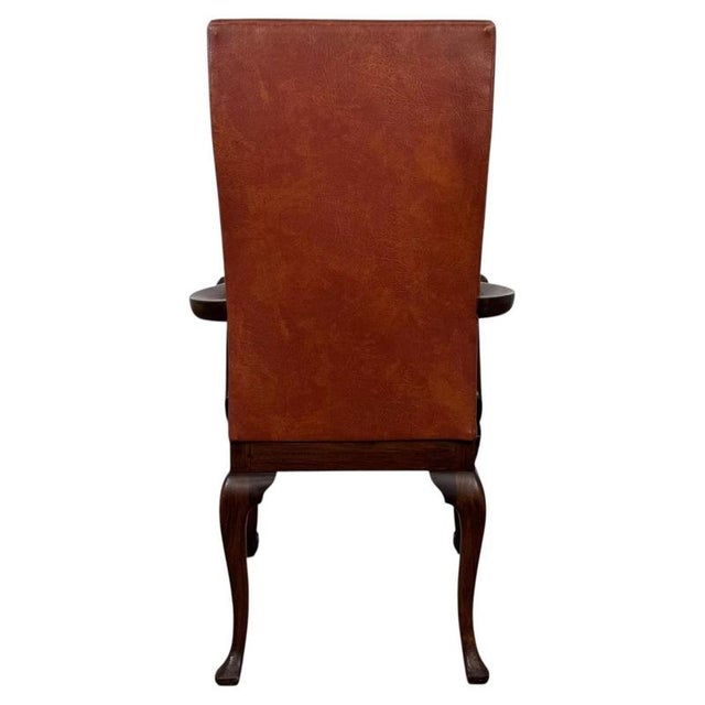 Antique 19th Century English Mahogany Open Armchair with Claw Feet For Sale - Image 6 of 15