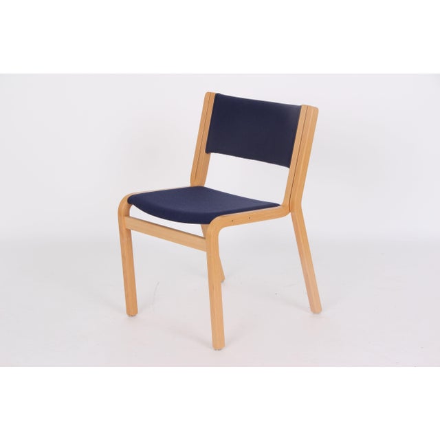 Blue Model 45 Chairs by Magnus Olesen and Rud Thygese and Johnny Olsen, 1970s, Set of 12 For Sale - Image 8 of 17