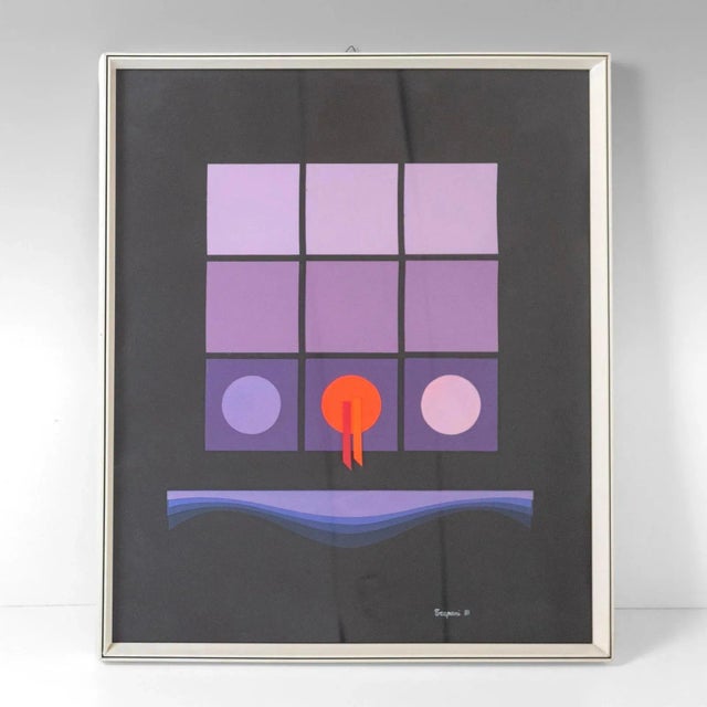 Italian Modern Collage Poster by Angela Trapani, 1981 For Sale - Image 9 of 9