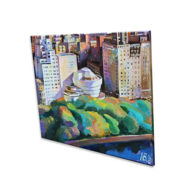 "Fall Guggenheim Museum" Fauvist Contemporary Acrylic Painting Nyc by Natalia Bessonova For Sale - Image 4 of 7