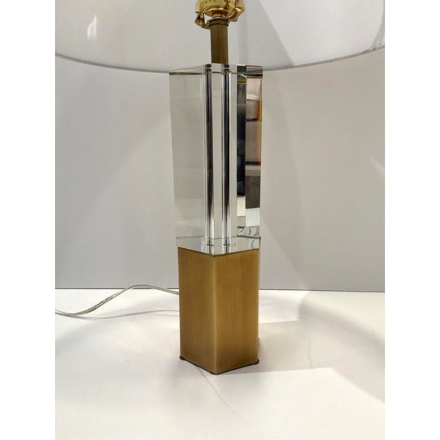 Bodil Crystal & Brass Lamp For Sale - Image 4 of 4