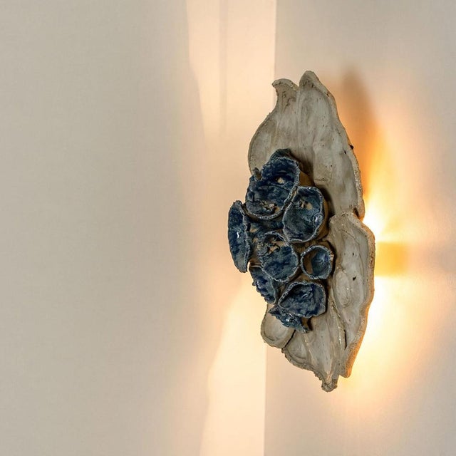 Vintage Danish Floral Ceramic Wall Light, 1970 For Sale - Image 16 of 18