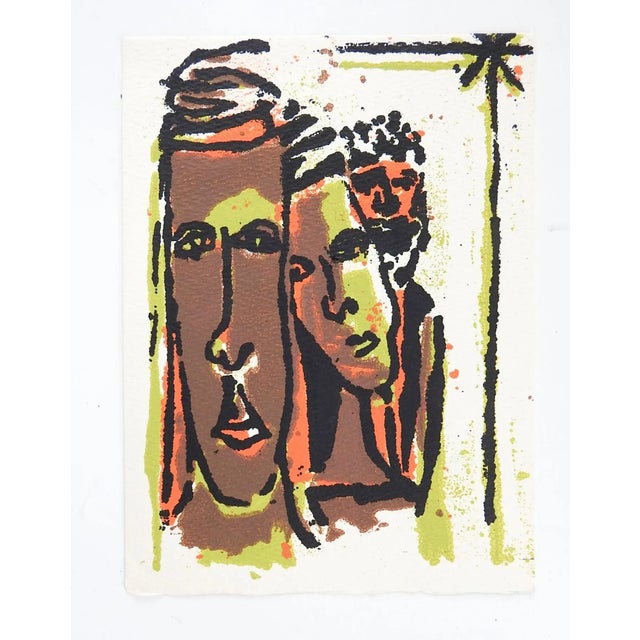 Mid-Century Modern Mid Century Modernist Serigraph Christmas Card For Sale - Image 3 of 5