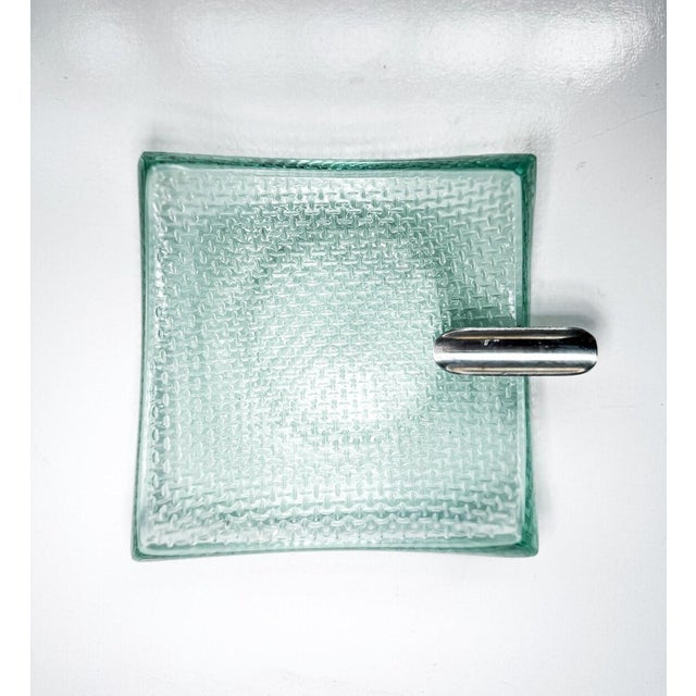 Mid-Century Modern Stephen Schlanser Signed Glass Ashtray: Modernist Studio Art For Sale - Image 3 of 5