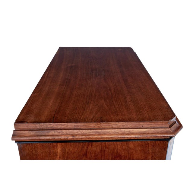 Wood Tall Antique Chest of Drawers in Burr Walnut For Sale - Image 7 of 10