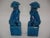 Hollywood Regency Vintage Turquoise Chinese Foo Dogs, Pair For Sale - Image 3 of 12